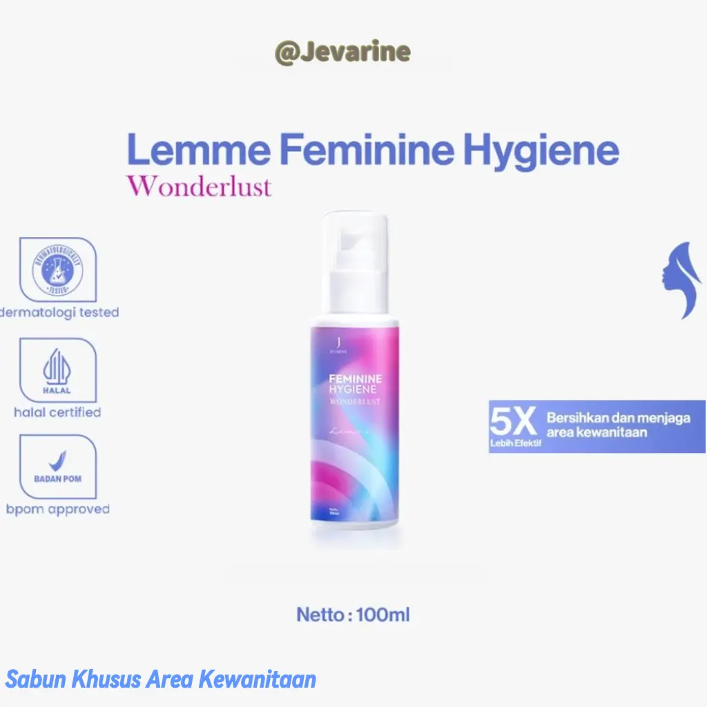 Original JEVARINE Lemme Feminine Hygiene - Sabun Area Kewanitaan Gatal Pencerah