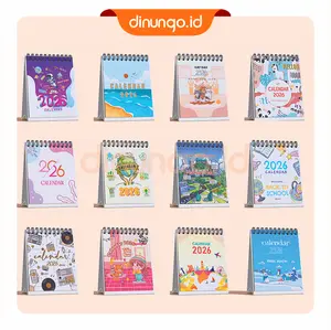 (DINUNGOID) Kalender Mini Meja 2026 Portable Kalender kecil 2026 Kalender Duduk 2026 Mini Calendar Aesthetic