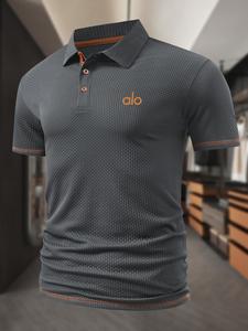 Camiseta polo de golf para hombre de secado rápido y elástica, mezcla de poliéster y elastano, absorción de humedad, varios colores, uso casual, patrón geométrico