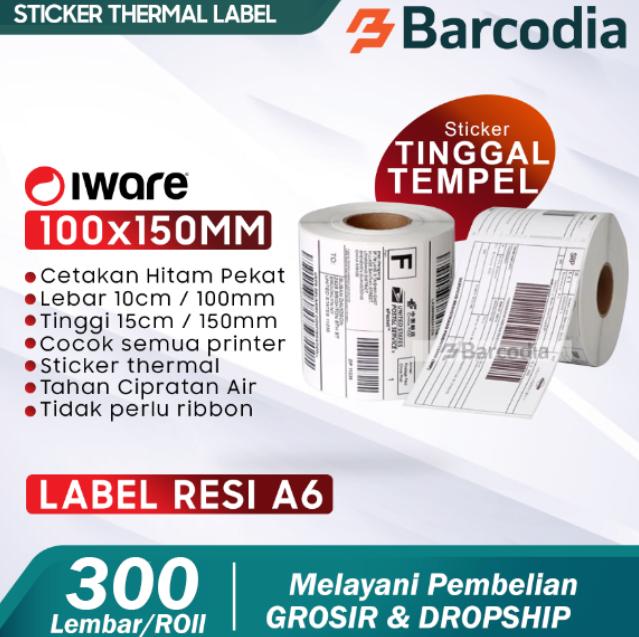 Gambar Kertas Label Barcode Thermal 100 x 150 mm - ISI 250PCS dari Barcodia Kota Administrasi Jakarta Pusat Tokopedia