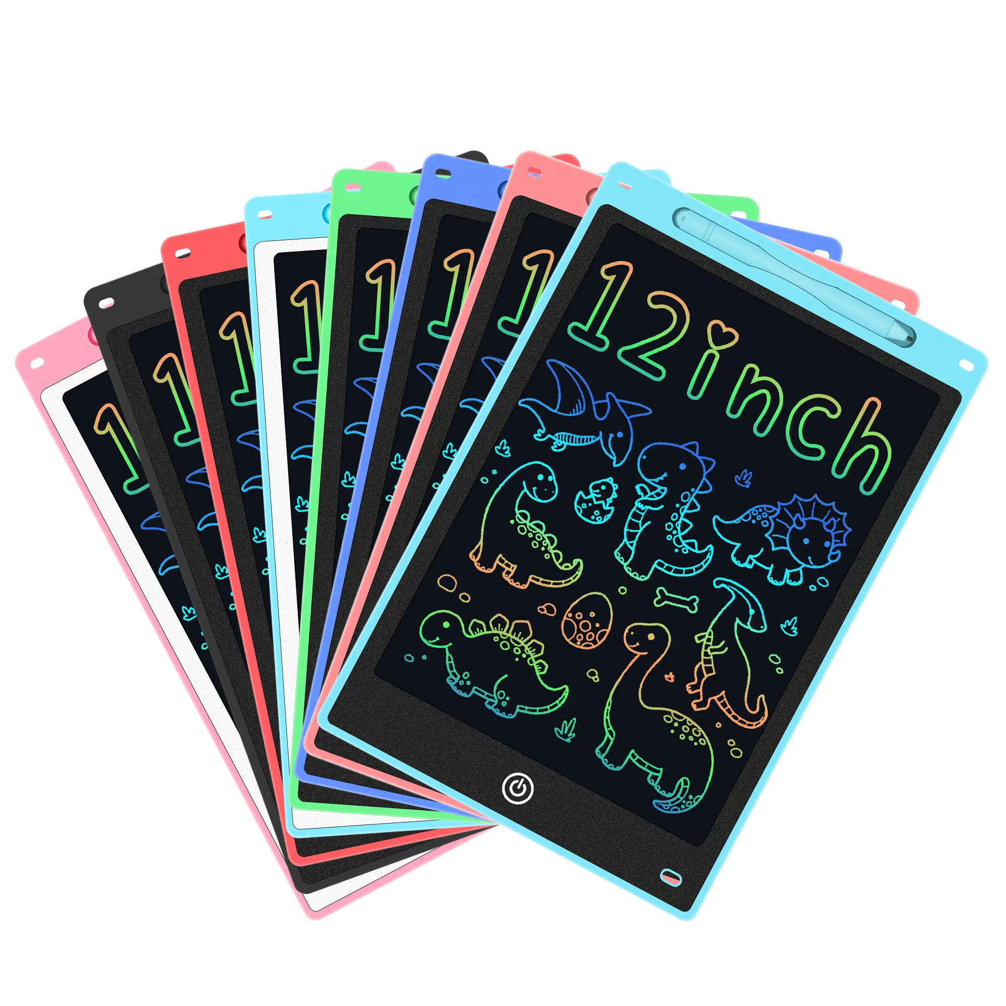 12-inch writing tablet with pen, one-touch clear/locking LCD screen, must-have toy for on-the-go, art-inspired interactive drawing board, can be used as a message board, family meeting tool, holiday scene gift for children over 3 years old