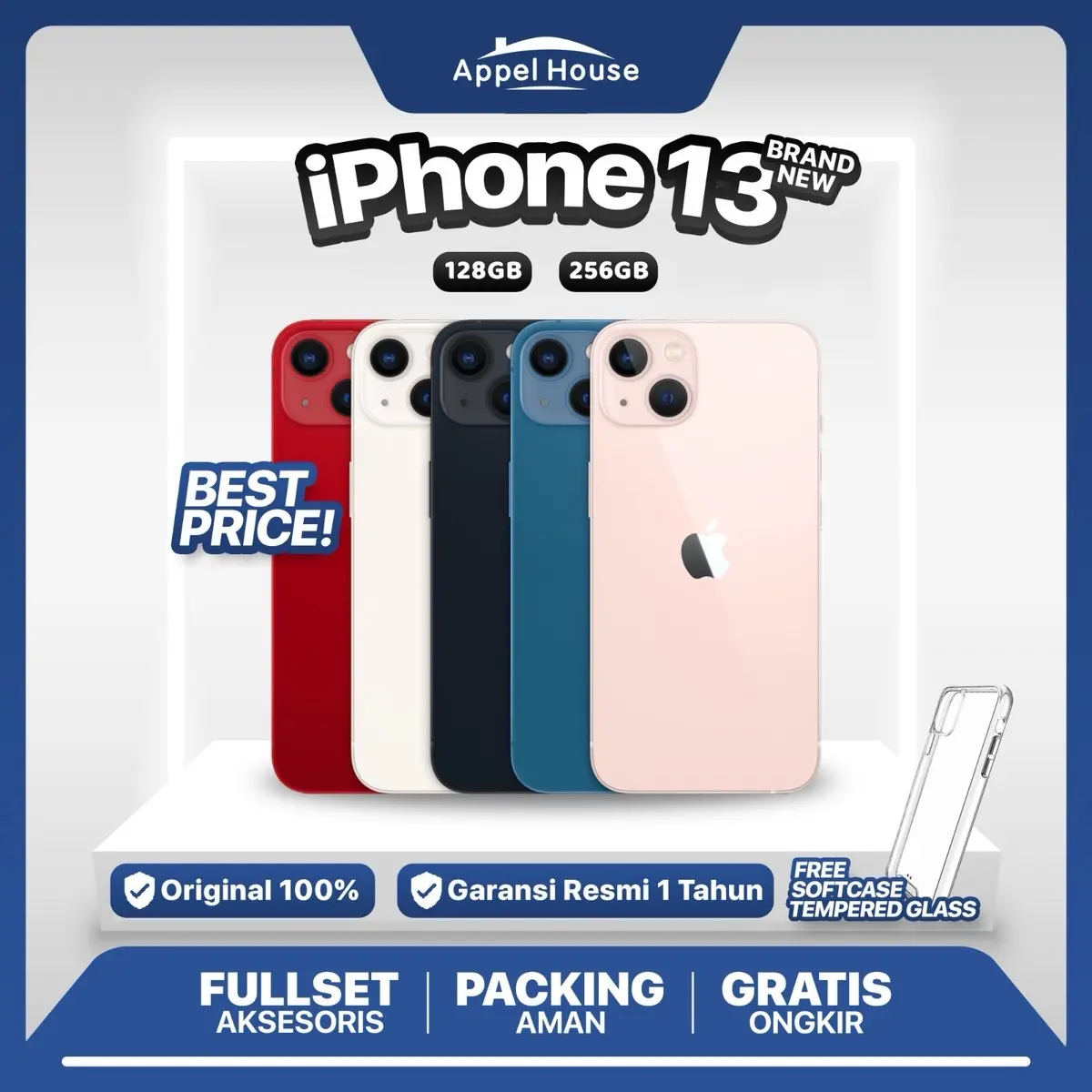 [Appelhouse x Baimwong] iPhone 13 128GB New Garansi Resmi Indo 1 tahun ibox Tam GDN
