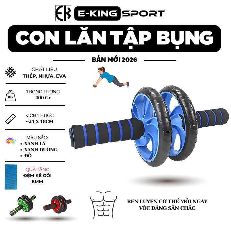Dụng cụ tập gym thể dục thể thao con lăn tập bụng 2 bánh, máy tập cơ bụng con…
