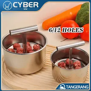 6/12 Lubang Cetakan Bakso Manual 304 Stainless Steel Alat Bikin Bakso Manual Tahan Lama Dan Mudah Dibersihkan