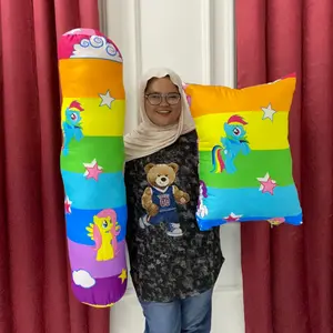 Set Bantal Guling Standar Isi Silicon Pakai RESLITING Lucu Ukuran Standar Bantal 43x63 Guling 92 cm