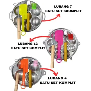 PROMO CETAKAN LUBANG ISI 4 7 12 / Telur Congkel / Baklor / Telur Puyuh / Takoyaki / Kue Bikang Corobikan / Kue Lumpur / Kue Cubit / Cilor Maklor / Apem / Serabi / Telur Ceplok