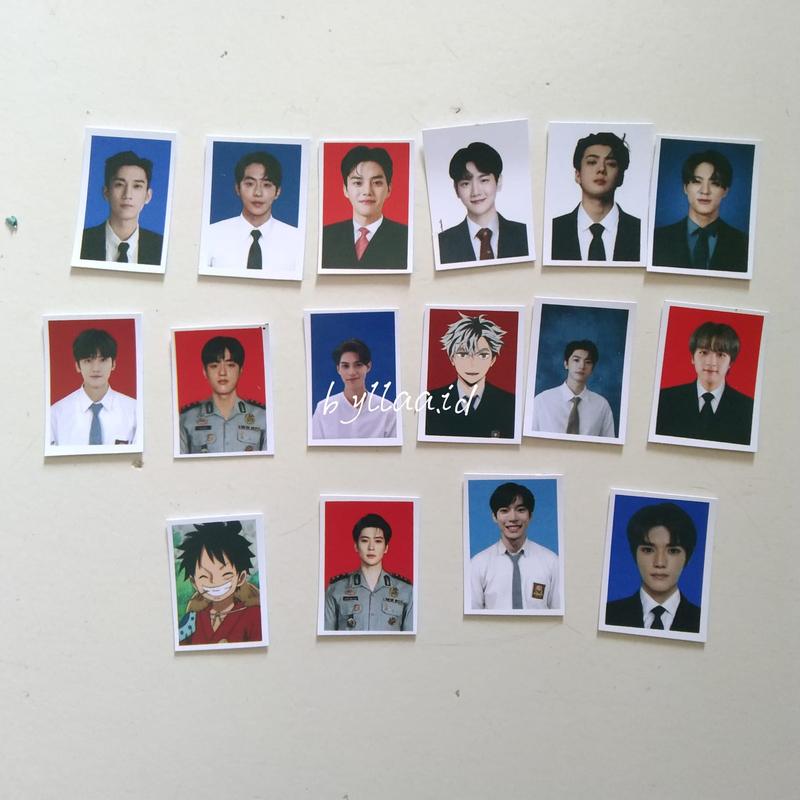 [Ready] Pas Photo NCT Dream SMA Latar Merah Kpop ID Photo set semua member 7 Foto Kertas 2