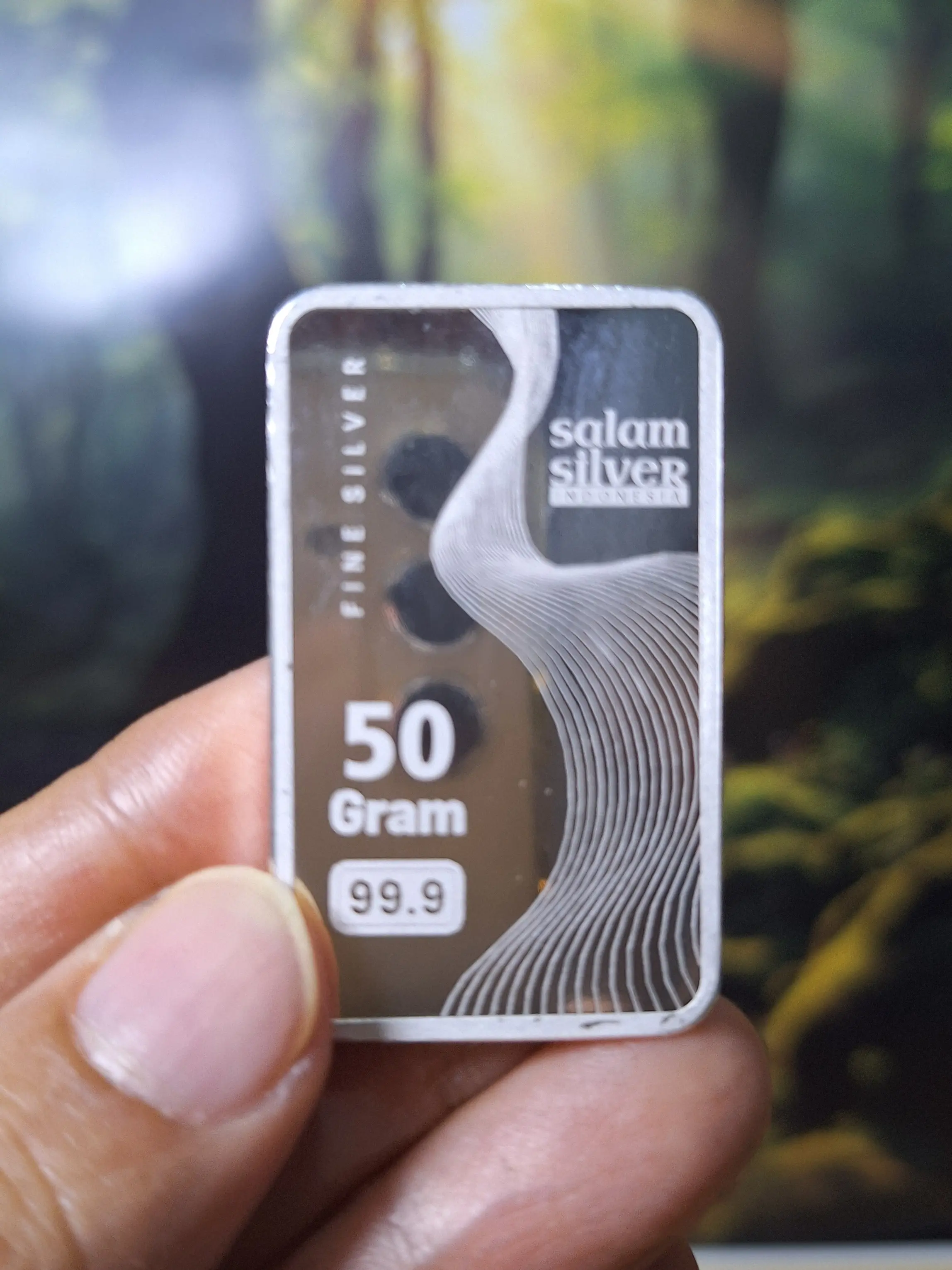 Perak Batangan  Salam Silver 50 gram dengan Kadar Kemurnian 99,9%