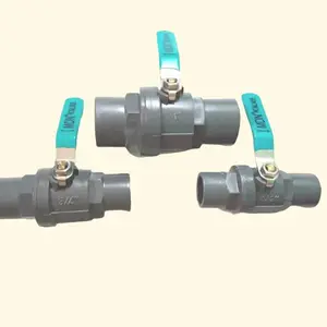 Ball Valve Gagang Stainless 1/2" 3/4" 1" inch MDN handle besi as kuningan PVC Stop Kran Keran Pipa air PVC polos socket