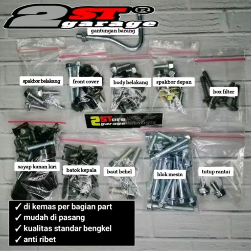 Baud body lengkap Supra X 125 R Fullset / Baut Bodi lengkap supra X 125 D fullset Motorcycle hondaa body set supra x 125 3