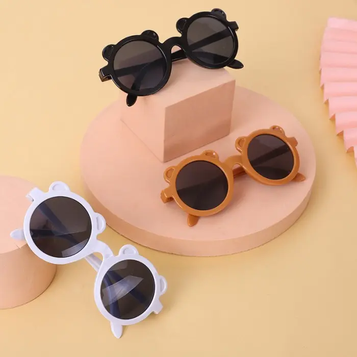 H㊛NW KACAMATA ANAK NEW TREND/FASHION ANAK TERBARU TELINGA BERUANG KACAMATA U♫GQ