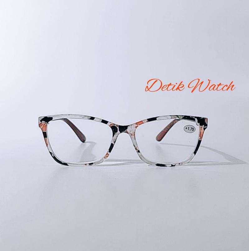 Product Introduction of Kacamata Baca Kacamata Plus Frame Kotak Leopard Putih ZZ455D-T Lensa Free Box dan Kain Lap 7