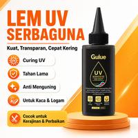 Gambar Gulue Lem UV Adhesive AG-3311 50ml Cepat Kering dengan Sinar UV Bening Tahan Air Anti Kuning untuk Kaca Akrilik Plastik dan Kristal Transparan - Lampu+Baterai 50g dari guluglueofficial-1 Kab. Tangerang 4 Tokopedia
