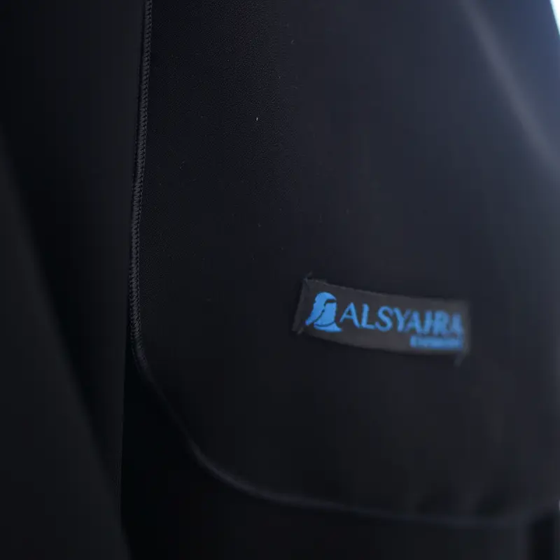 Cadar Tali Jetblack Alsyahra Exclusive Hitam Pekat Muslim Instan Safety 8