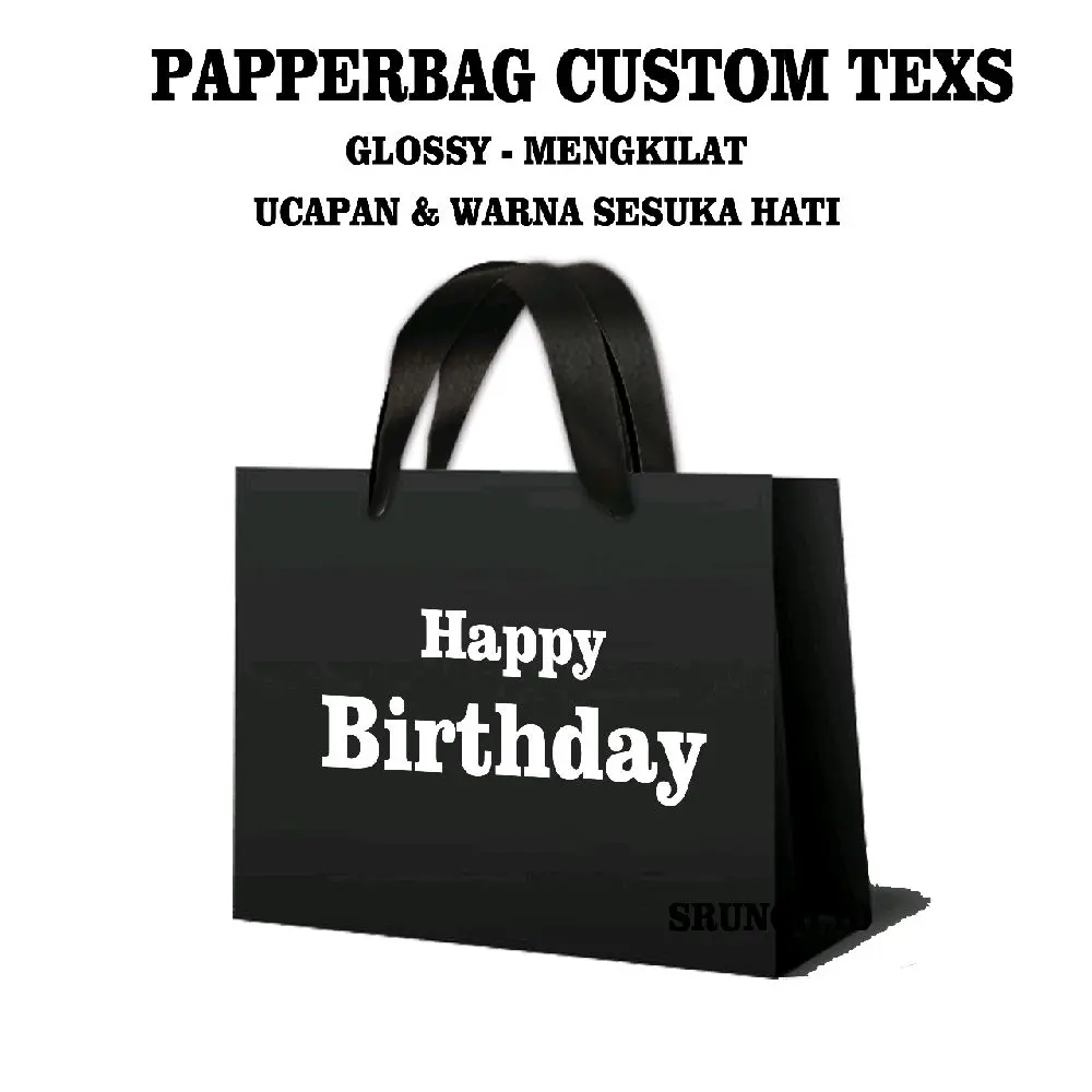 [1PCS] PAPPERBAG CUSTOM TULISAN//UCAPAN//SEMUA WARNA//