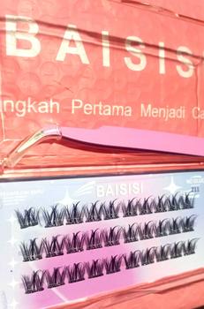 Product Review of [TANPA LEM] BAISISI Bulu Mata Palsu Individual Lashes Z11 Korean Segmentasi + FREE TWEEZER | eyelash extension | Douyin Lashes | Eye Make Up from ͟**a 0