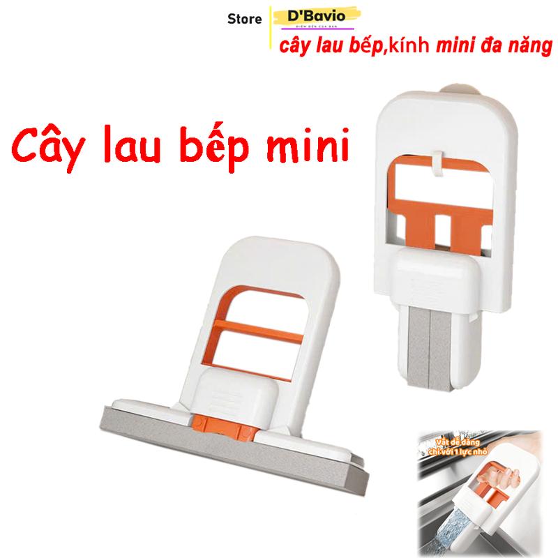 Cây lau bếp mini tiện dụng, bọt biển siêu thấm hút, tự vắt khô, lau sạch kính - Dbavio
