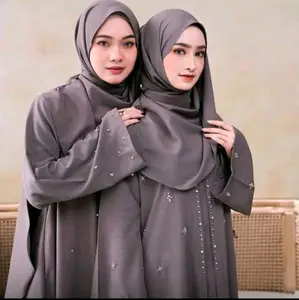 Abaya Mahira lebaran Wanita Terbaru Bahan Ceruty Babydoll kekinian elegan mewah kondangan Gamis muslim dewasa remaja