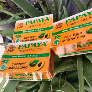 Papaya Sabun Papaya Collagen Moisturizing Vit A C & E Untuk Kulit Lebih Cerah dan Lembut