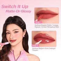 Gambar [Official]PINKFLASH 2PCS Stay Fusion Matte & Glossy Lipstick Lasting Transferproof Waterproof Intense Coverage Lightweight Non-sticky 2 IN 1 LIPSTICK - NU01+PK01 dari PINKFLASH STORE Kab. Tangerang 5 Tokopedia