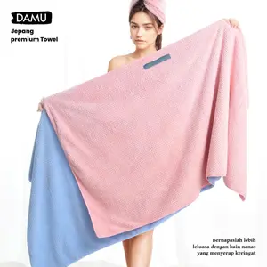 DAMU Paket Hemat Handuk Mandi Jepang Premium Microfiber Tebal, Super Lembut, Cepat Kering