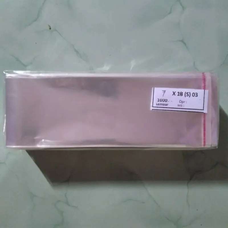 Plastik OPP / Plastik Seal 7x18 8x18 isi 100 pcs