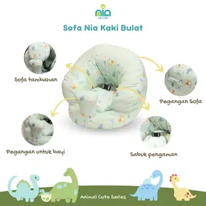 NIA Sofa Bayi Sofa Bayi Belajar Duduk Sofa Nia Kaki Bulat + Sabuk Pengaman - Sofa Bulat Empuk Kursi