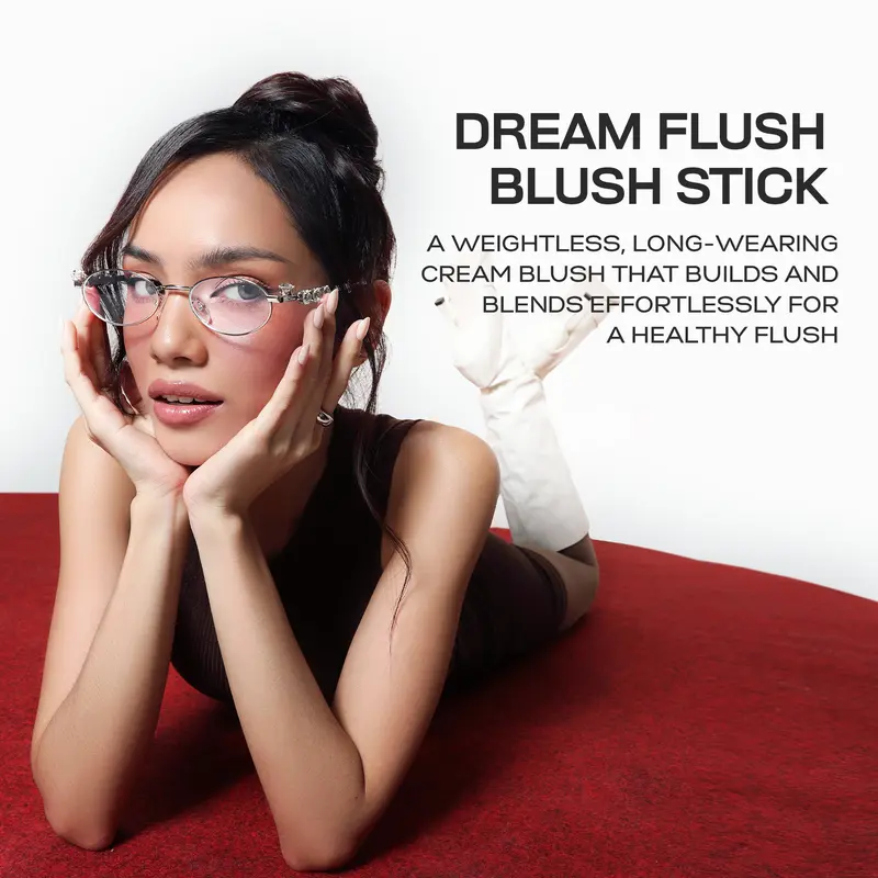 KIVA Dream Flush Blush Stick - Tripeptide Collagen Hydrating Blush On Tahan Lama Cream Semi Dewy Finish Praktis Perona Pipi 1