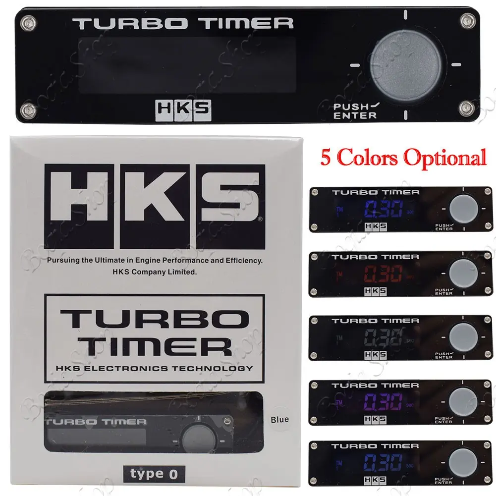HKS timer turbo timer Boleh Setting 5 color RED/BLUE/WHITE LED Display type O Japan IC with Warranty Apex timer