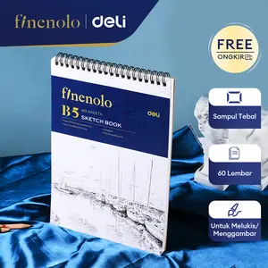 Deli Finenolo Sketch Book / Buku Gambar Sketsa A4 160GSM 60 Lembar EC27X Karton Kertas