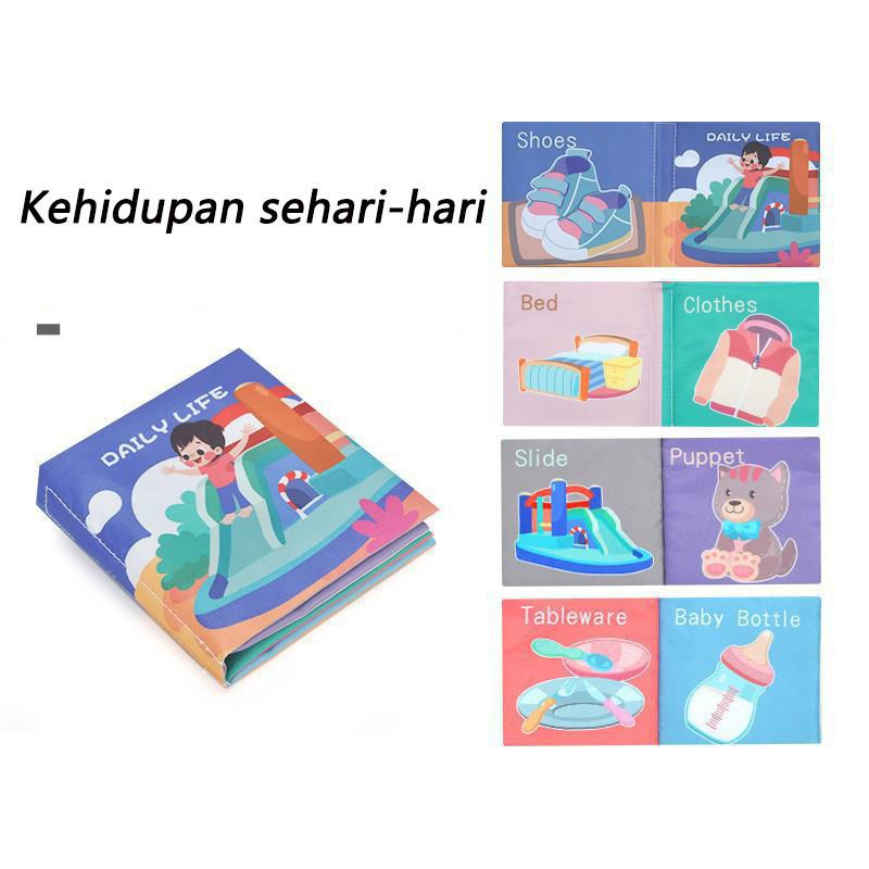 6 Buku Kain Bahasa Inggris Bayi: Mainan Edukatif Montessori untuk Stimulasi Awal, Membangun Minat Membaca Sejak Dini 4