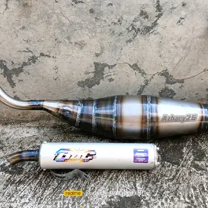 knalpot Ninja R,RR,SS kolong model Cobra plat karat ORIGINAL RAC RACING EXHAUST