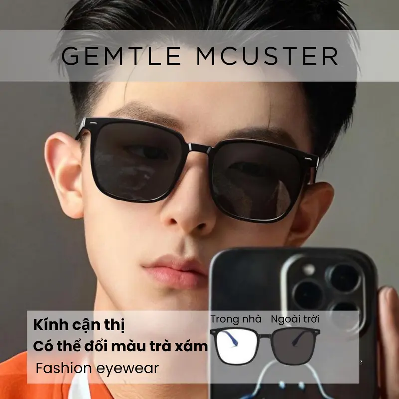 Kính Râm Gọng Đen, Cảm Quang, Kính Đổi Màu Tự Động, Siêu Nhẹ, Dành Cho Nam Giới, Thích Hợp Cho Tròng Kính Cận Thị, Phong Cách Hàn Quốc, Xu Hướng Tr2101 Kính Mắt Nữ Chống Nắng 0