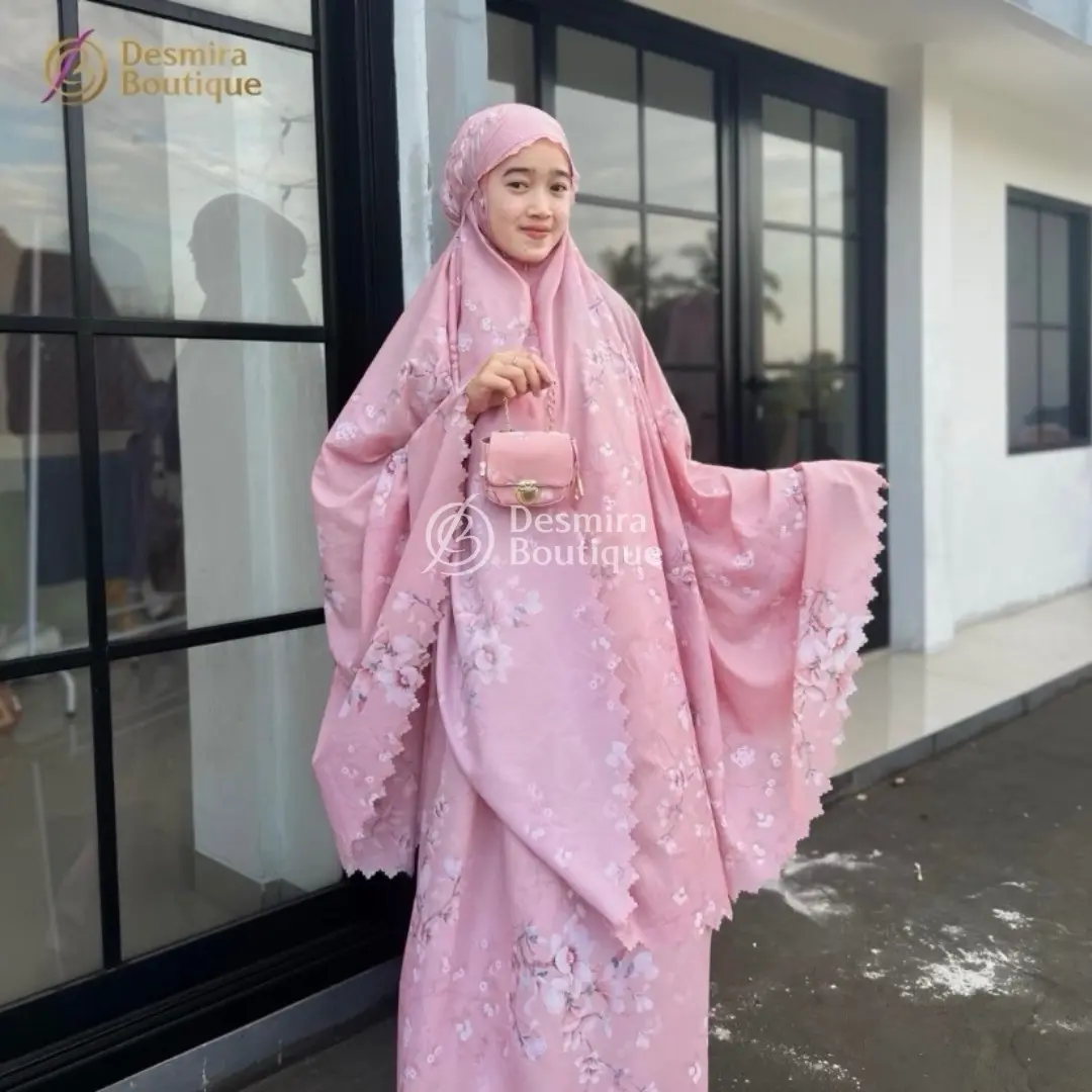 MUKENA TRAVEL OLIVIA 2in1 PARASUT KOREA PREMIUM Cantik Dewasa Motif Nyaman