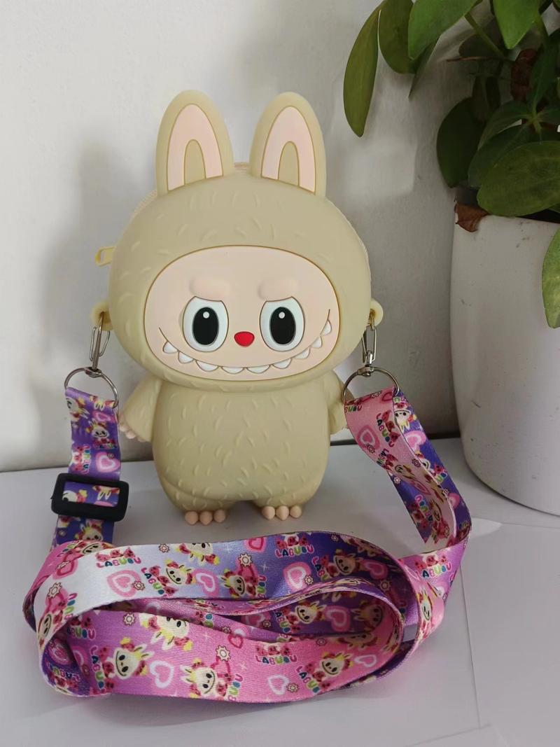 Product Introduction of New Labubu Children's Change Cute Baby Bag Cartoon Cute Silicone Bag Exquisite and Versatile Travel Accessories Crossbody Bag 8