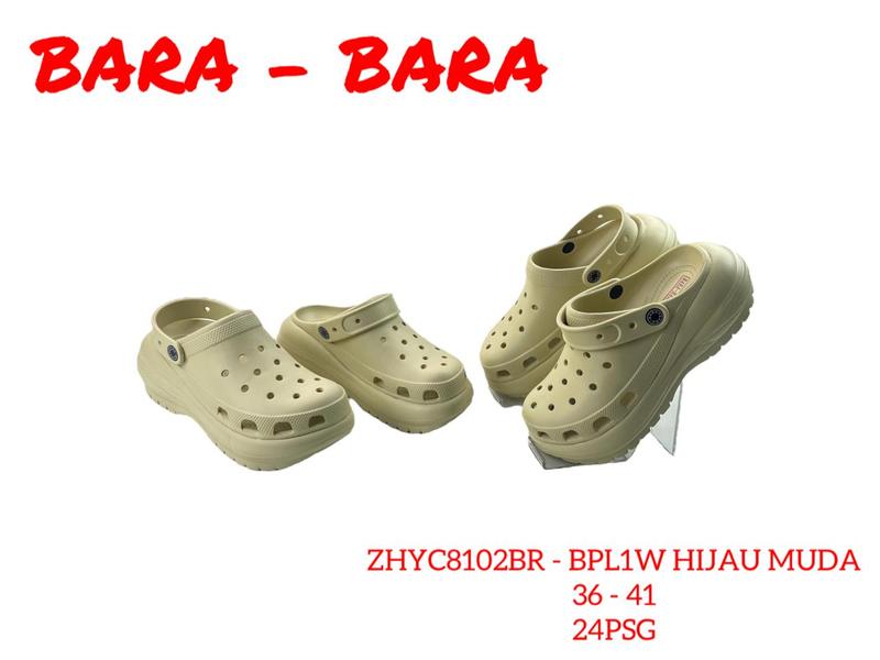 [AURELIO] - Sandal Lebaran 2024 Model Baru Bara-bara Polos Full Warna Tinggi 7 Cm - BPL1W Karet Wanita 5