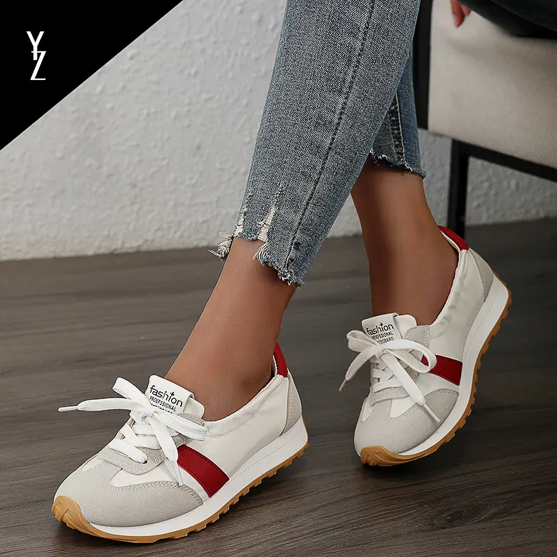 Spring and summer breathable small white shoes casual women's sports shoes thick soled women's shoes Footwear Runner Trainers Girl Training Athletic Sneakers Closed Running