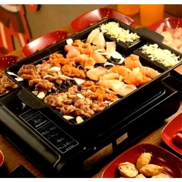 Grill Kotak Panggangan Kotak Square Grill Pan Multi Fungsi untuk Korean BBQ Yakiniku - Kitchenware Pemanggang 5
