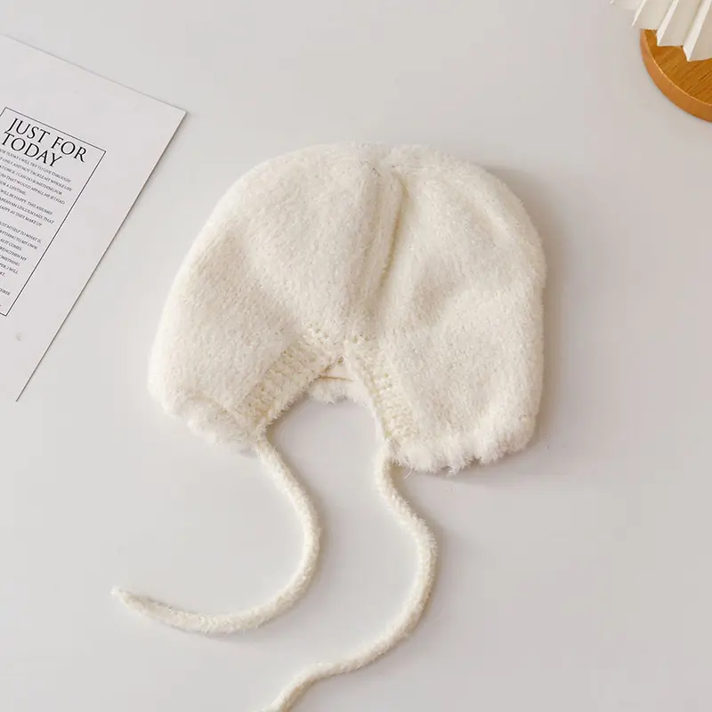 Mũ Bảo Vệ Tai Nhồi Bông Cho Trẻ Em, Thêu Họa Tiết Trái Cây Dễ Thương, Mũ Áo Chui Đầu Ấm Áp Mùa Thu / Đông, Có Dây, Thời Trang 7