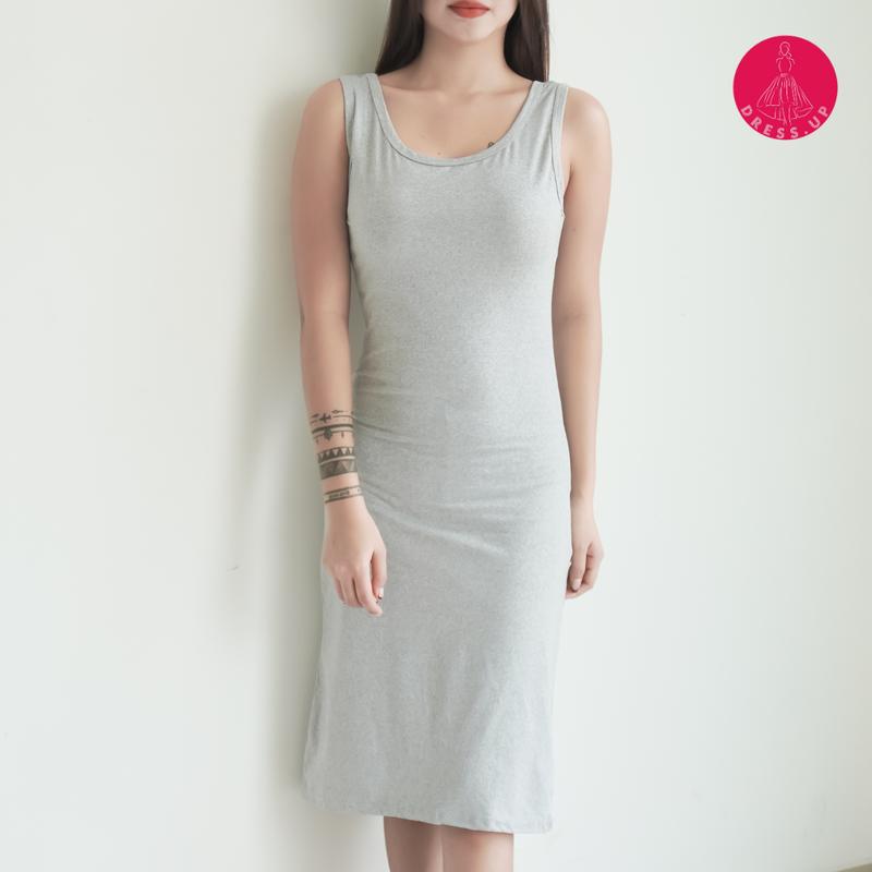 [3 PCS 99K] Dress Midi Tanpa Lengan Bodycone Casual Nyaman Casual Nyaman Casual Nyaman 2