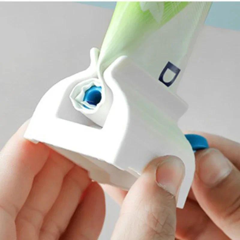 Product Introduction of Home Toothpaste Dispenser Squeezer Bathroom Accessories Toothpaste Holder Organizer Hair Dye Cosmetic Creative Squeezer No Waste 33
