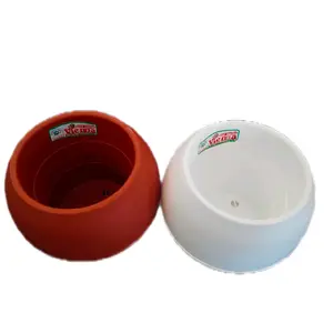 Pot plastik viena warna Putih&Bata untuk dua megawi