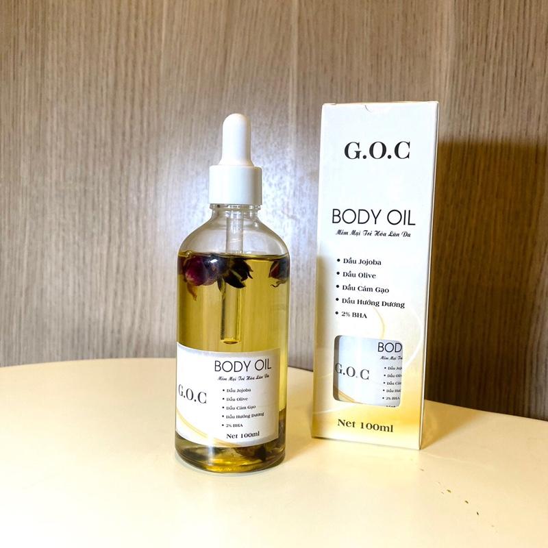 DẦU BODY OIL 2%BHA cấp ẩm dành cho da khô 100ml Dưỡng Body