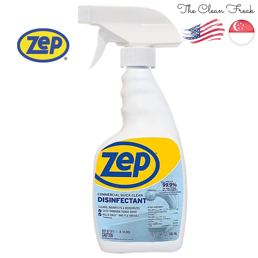 Zep Quick Clean Multipurpose Disinfectant Cleaner Spray 32 Oz (946ml)