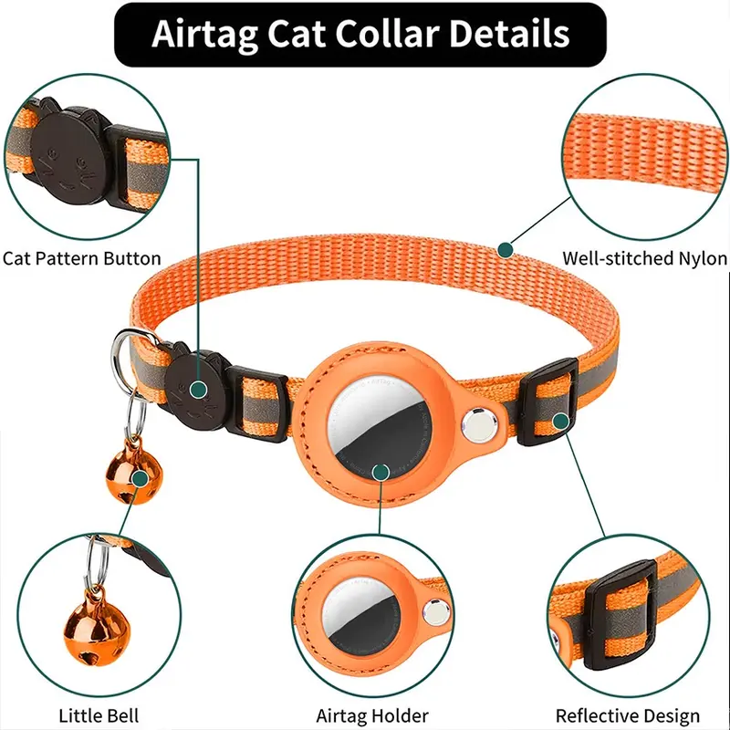 Pet Apple AirTag Kalung Collar Kucing Airtag GPS Tracker Anti Theft Anjing Kucing 3