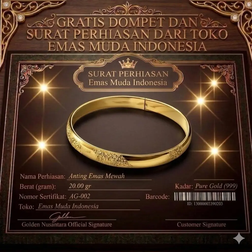 Gelang Bracelects Bangle Bangkok Lapisan Emas Muda Gratis Dompet Dan Surat Perhiasan Dari Toko