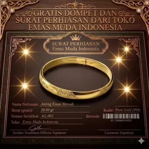 Gelang Bracelects Bangle Bangkok Lapisan Emas Muda Gratis Dompet Dan Surat Perhiasan Dari Toko