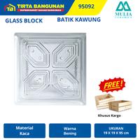 Gambar MULIA 95092 BATIK KAWUNG 19 X 19 X 9,5 CM GLASS BLOCK BALOK KACA GLASS BOX KAYU KAMAR dari Tirta Bangunan Kota Depok 1 Tokopedia