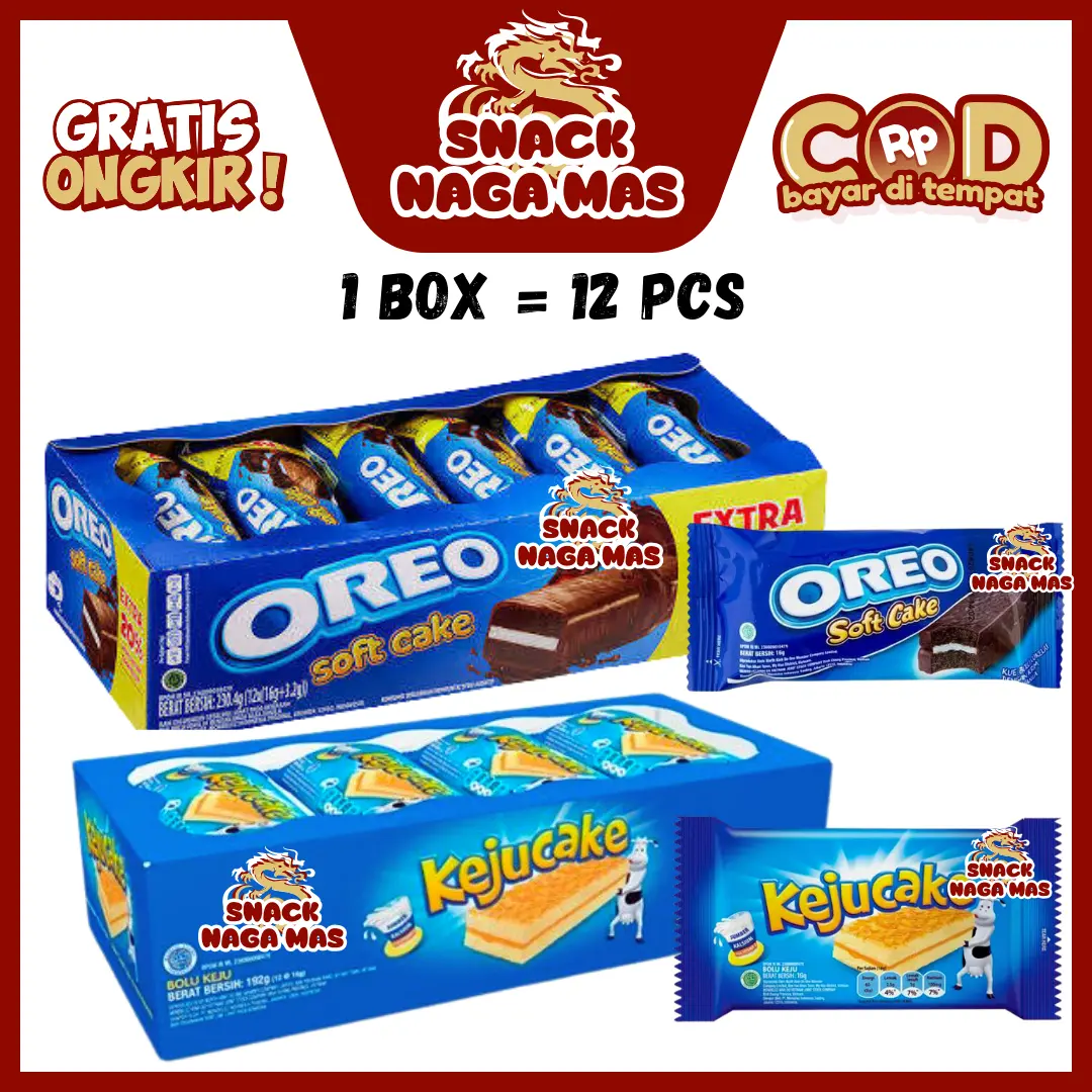 OREO BOLU COKLAT / KRAFT BOLU KEJU [1 BOX ISI 12]