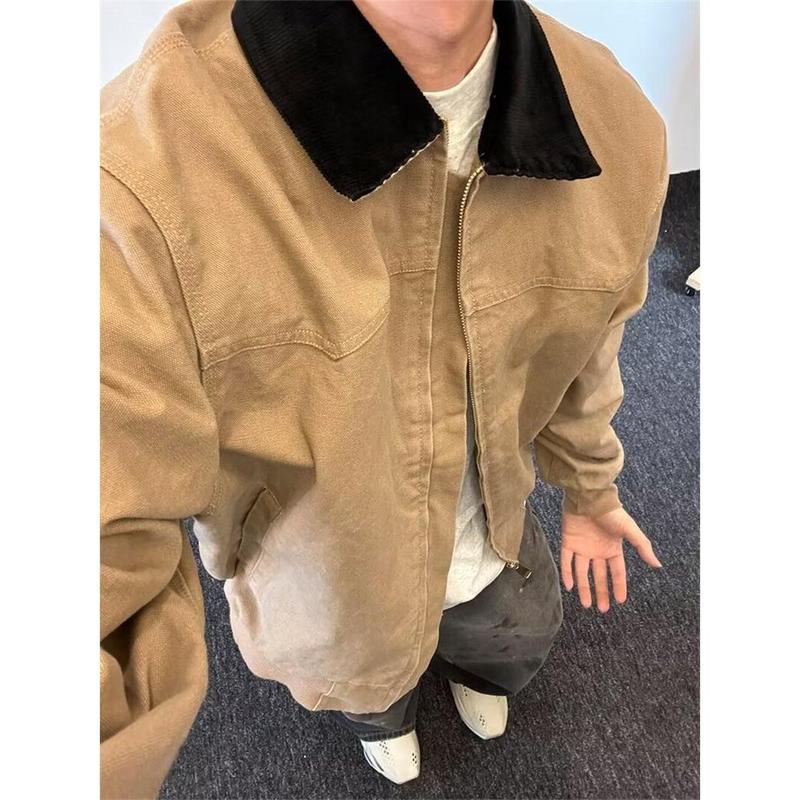 Áo khoác nam phong cách bụi bặm, cá tính, thời thượng, hot trend Instagram, high street, phong cách Hồng Kông, Nhật Bản, Harajuku, Hàn Quốc, dáng rộng, thích hợp mùa xuân thu.